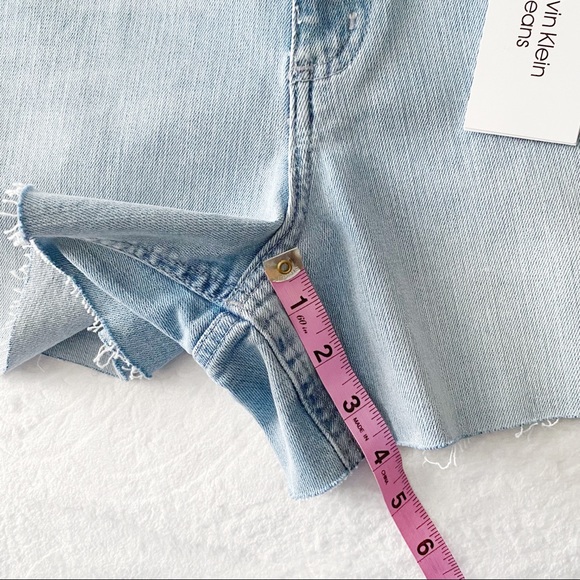 NWT Calvin Klein Cut Off High Waist Jean Shorts - Picture 7 of 13